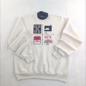 Vintage Endless Designs GrannyCore Americana Crewneck Sweatshirt Women's XL